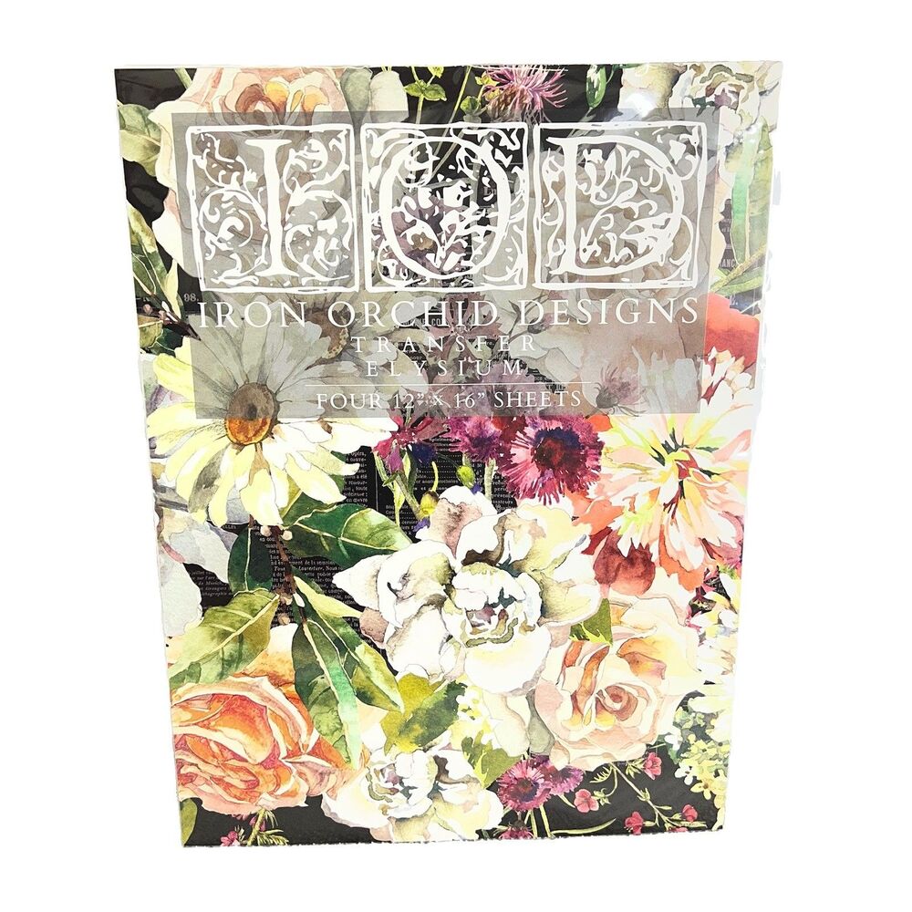 IOD ELYSIUM TRANSFER PACK IRON ORCHID DESIGNS NEW  FLORAL